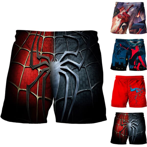 Barne Spiderman badebukser for gutter - Strandklær - Surf - Gave - D D 110 cm
