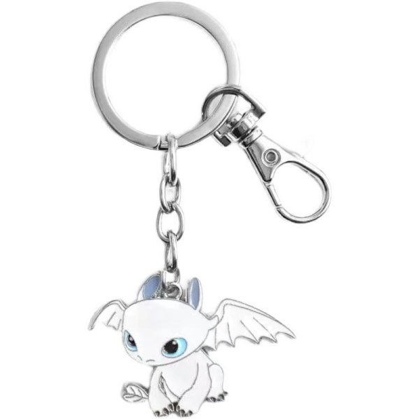 2 st nyckelhållare nyckelringar par nyckelring älskare nyckelring svart och vit drake nyckelring handväska charm dekor