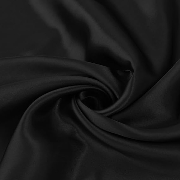 35" iso nelikulmainen satiinihuivi - musta, naisten silkkihuivi käärimiseen