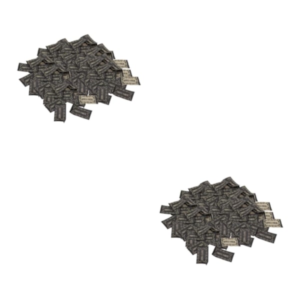 1/2/3/5 100x Käsinkirjoitetut englanninkieliset merkit T tagit kangas DIY Vaatteet Kulta Sana 100 Kpl Gold Word 100 Pcs 2 Set