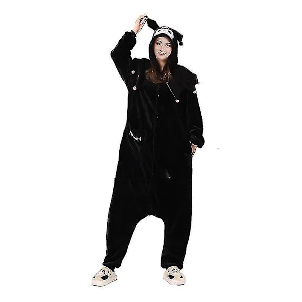 Kuromi Cosplay Kostyme for Kvinner Kigurumi Pyjamas Halloween Tegneserie Onesies Barn Kawaii Flanell Hjemmetøy for Feriefest Jenter Gave kuromi Kuromi 110