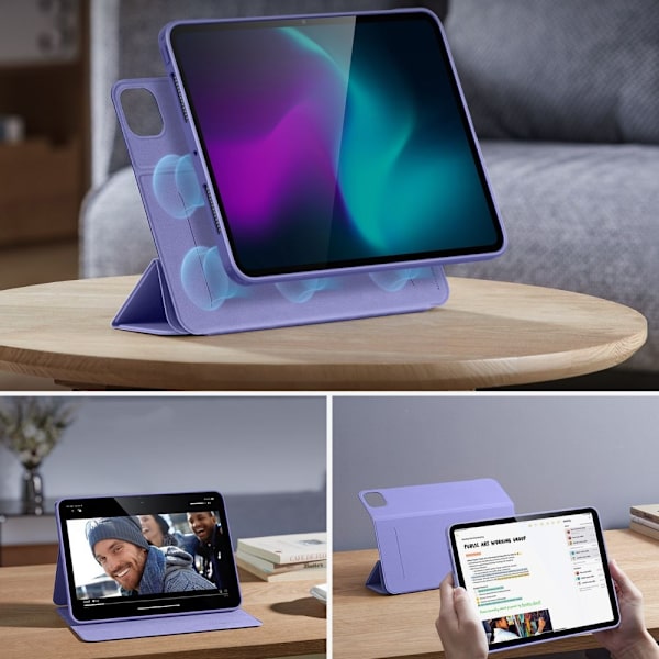 ESR iPad Pro 11 2024 Fodral 2-i-1 Magnet Rebound Hybrid Lavendel