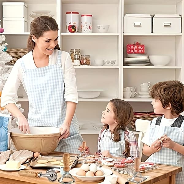 Metall Kakeformsett med Kjevle, 3 stk for Pasta, Dumpling & Paibaking 3pcs