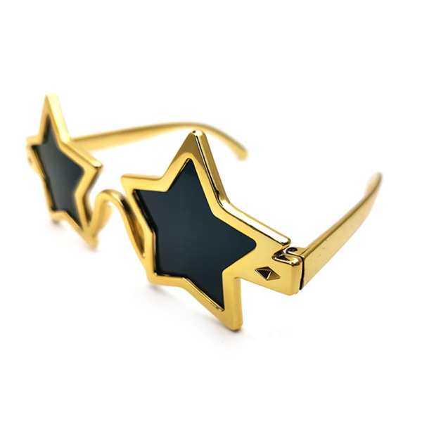 2 stk. Stjerneformede Solbriller, Pentagram Stjernebriller, PC Stjerne Party Briller