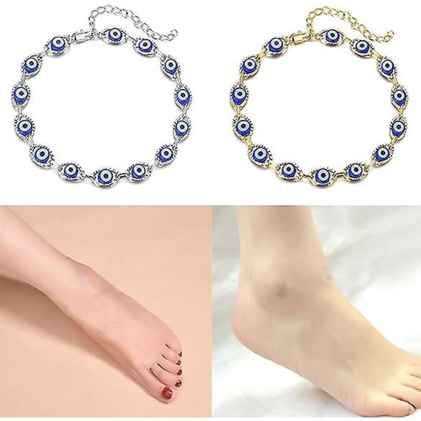 Evil Eye Bracelet, Gold Stylish Anklet Cute Evil Eye Navy Blue Evil Eye