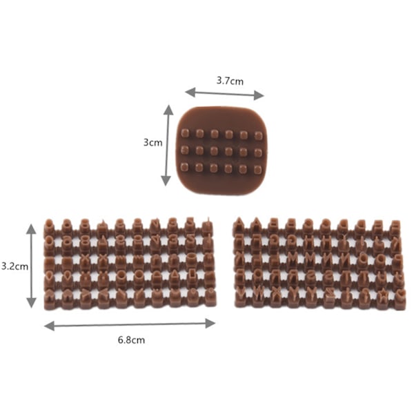 Alfabet Nummer Symbol Kaka DIY Schablon Set Alfabet Bokstavsform för Bakning Bagged