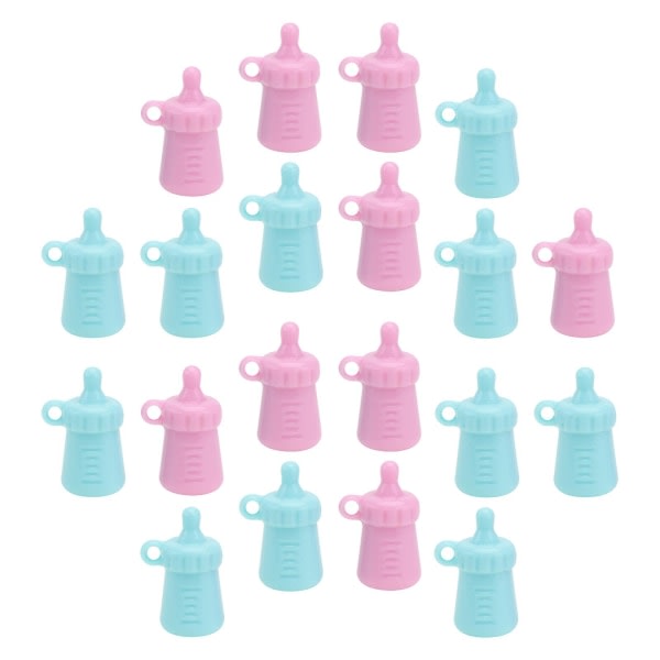 20 stk minisimulerte babynøkkelringposeanheng (blandet farge) (3,5x2,2cm, tilfeldig farge)