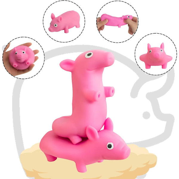 Squeeze Legetøj Anti-Angst Sjov Pink Gris Legetøj Rebound Bold Fidget Legetøj Ælt Sand