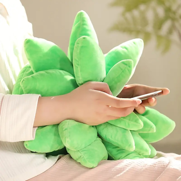 Succulent Kudde, Söta Kuddar, Accentkuddar för Grön Succulent-Tema Heminredning