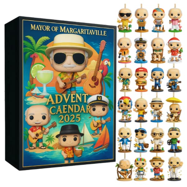 Kongen av Rock 'n' Roll Jimmy Buffett Julekalender Juletrepynt Engine Theme 26*18*3cm