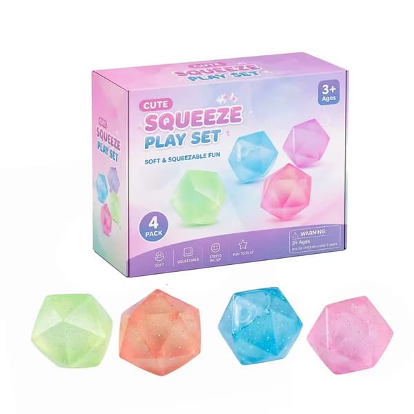 Blæksprutte Klemme Stressaflastende Legetøj Gaveæske med Ispind Fidget Optically variable  (3pcs)