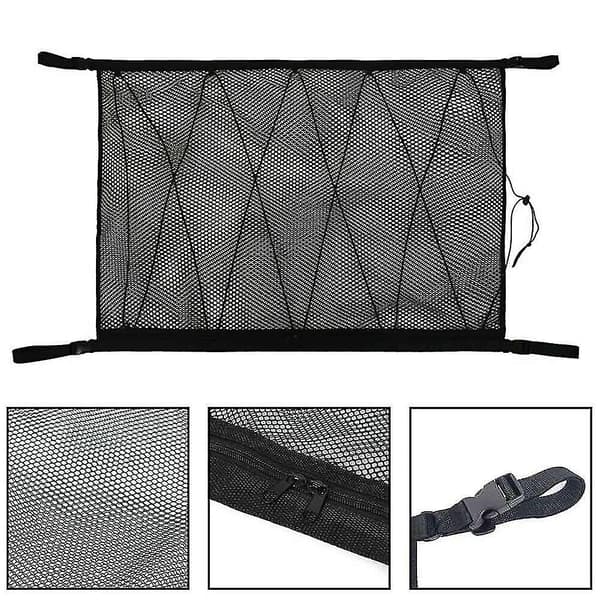 Biltak Cargo Net Mesh Oppbevaringspose Lommer For Suv Van Bobil 90x60cm