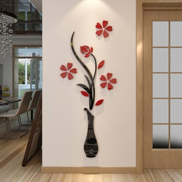3D vase vægmaleri til stue soveværelse baggrund