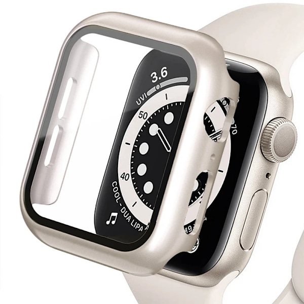 Kova kuori Apple Watch -kuorelle 9 8 7 6 5 4 38 40 mm lisävarusteet Näytönsuoja iWatch -sarja 44 mm 45 mm 41 mm 42 mm Starlight Starlight Starlight Starlight 38 Series 321 38MM