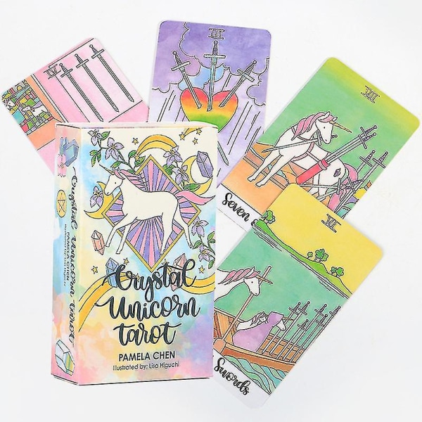 Crystal Unicorns Tarot Fortune Telling Divination Oracle Cards Family Party