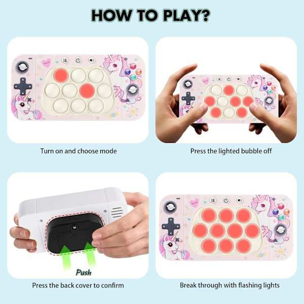 Popspel Ljusupplyst Fidget Leksak, Snabb Tryckspel Konsol, Tryck på Poppet Sensorisk Push Pop Leksak, Konsol, Upp Popping Spel för Barn Vuxna (Kamouflage) Camouflage