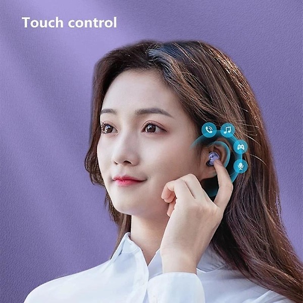 M32 Mini Bluetooth 5.1 Kuulokkeet TWS Langattomat Kuulokkeet Mikrofonilla Vedenkestävä Urheilu Bluetooth Kuulokkeet 2000mah (Violetti)