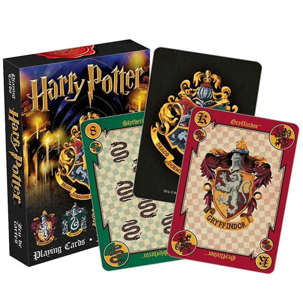 Harry Potter-tema Spillekort Galtvorts slott College-emblem Pokerfest morsomt samlingsspill
