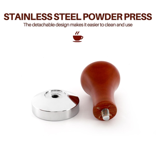 51mm Espresso Tamper Rostfritt Stål 304 Fjäder Kaffe Pulver Press Platt Bas Kaffe Pulver Bönor Pr