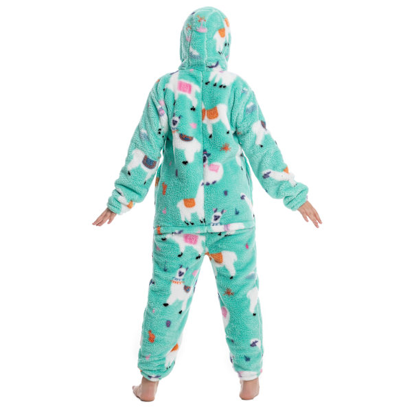 Barnens Fleece En-Delade Pyjamas Med Blixtlås Unisex Mönster Huva Onesie Dräkter För Pojkar Flickor Typ 1 120