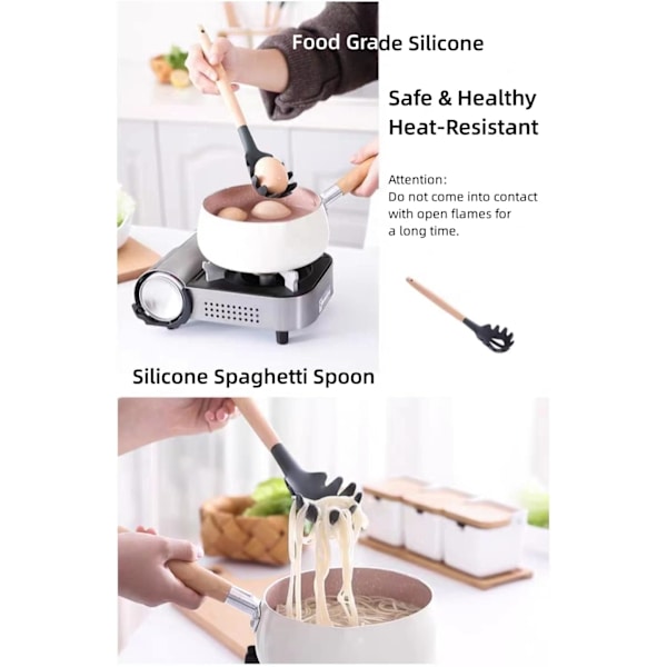 Delicøs Pastaskål med Portionering, Pastaskål, Non-Stick, Sikker Madlavningsredskab