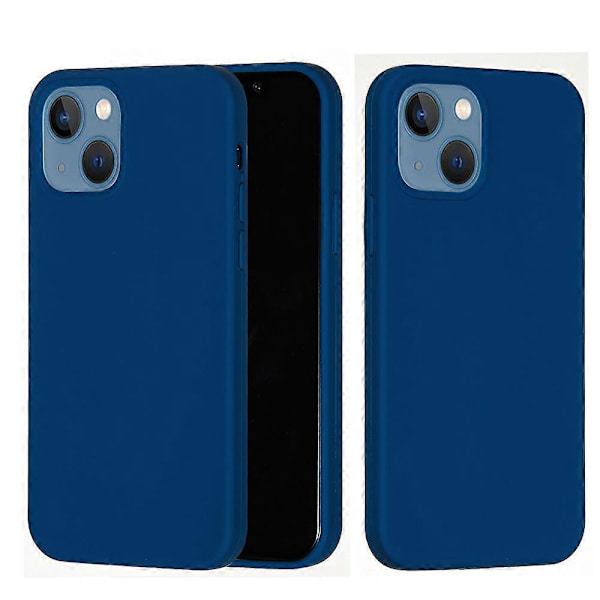 Flytande silikon skyddsskal för iPhone 13 mini - Grön Multicolor Blue