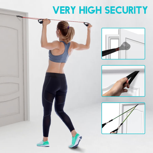 Tung Dörrfäste för Motståndband - Dörrremfäste Perfekt för Träningsband, Pull Up Band, Styrketräning Ergonomisk Anti