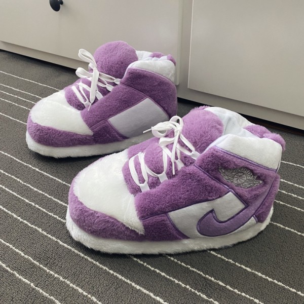 Aj bomullsslippers, vinter innendørs utendørs slippers W lilla Purple Interior (36-44)