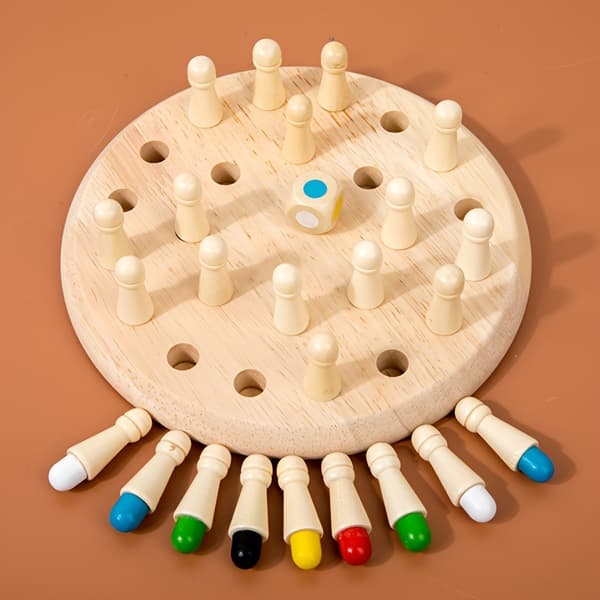 Bords-curlingspel med duk och 8 stenar Small Memory Chess 0.3kg