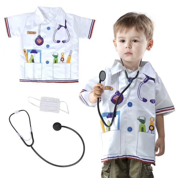 Halloweenpresenter till barn: rollspelsdräkter, Red short-sleeved nurse