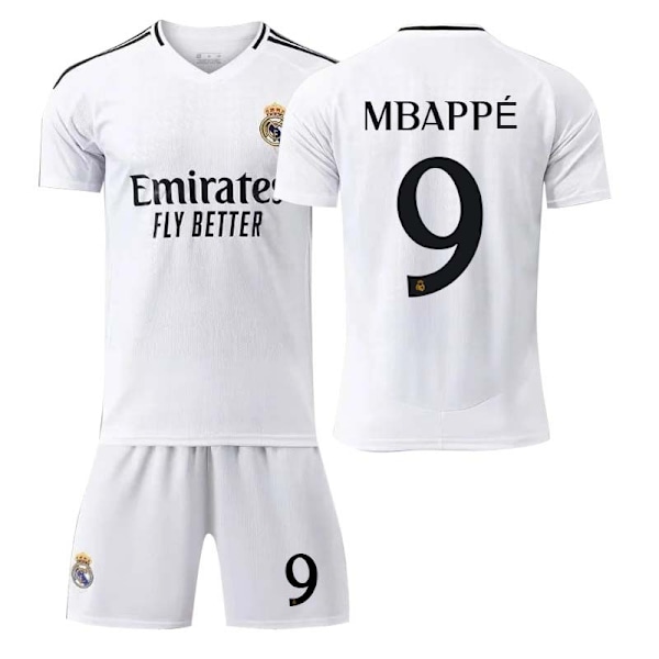 2425 Real Madrid fotbollströja Mbappe tröja set 26(140-150cm)