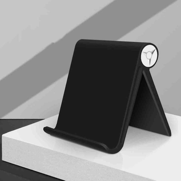 Foldbar justerbar vinkel skrivebordsmonteret tabletholderstativ, sort farve