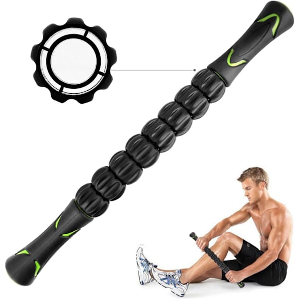 Massage Roller Muskelrulle Stick - Ultra Portabel Massager Djup Triggerpunkt Massage Roller - Lindrar Ömma Muskler - Fysioterapi