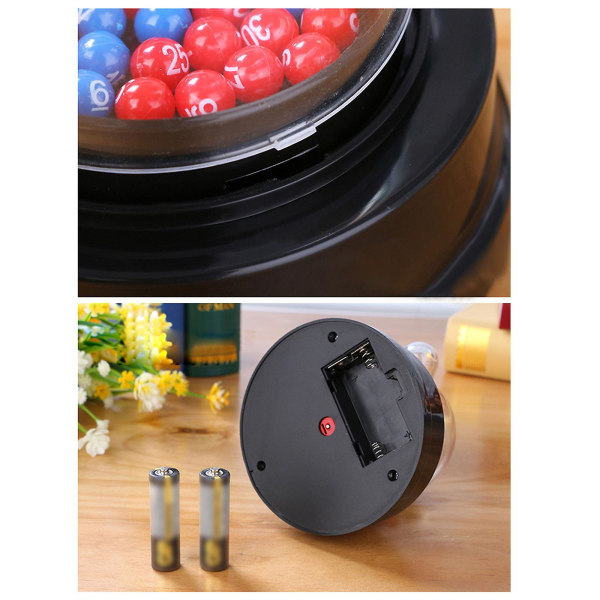 Elektrisk minilotteribingomaskin för hemmafestspel (batterier ingår ej)