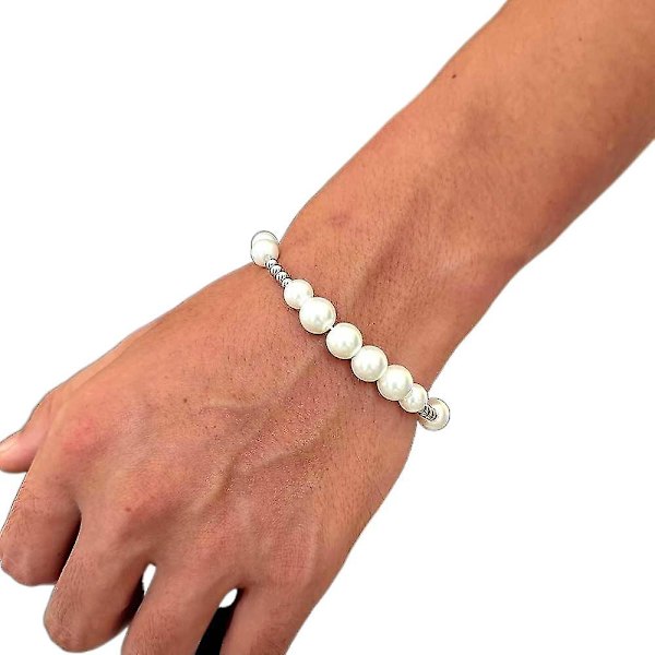 Perle Armbånd i Rustfrit Stål, 19 cm