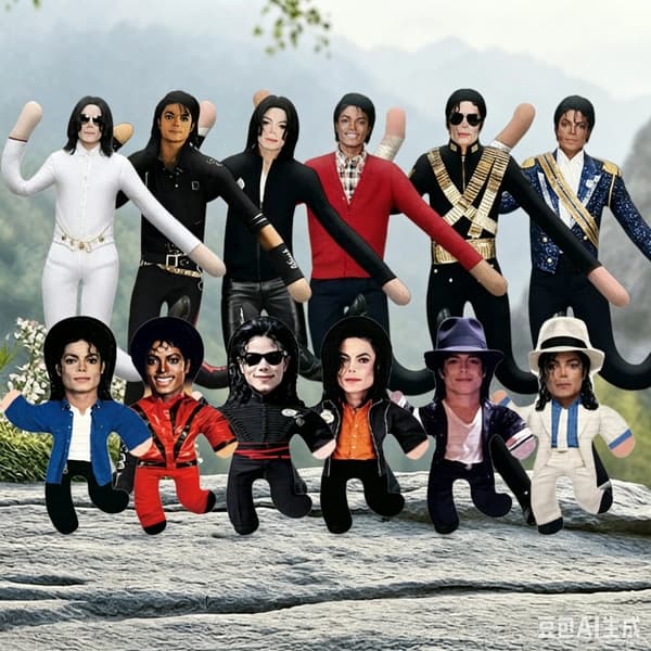 Michael Jackson-inspired Plush Doll 28cm, Abstract Character Stuffed Pillow, Soft Collectible Plush Toy A2