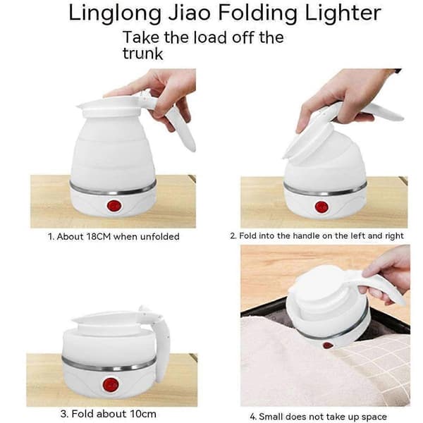 Foldable Electric Kettle, 0.6 L Electric Kettle, 400W for Camping Trips {azc}