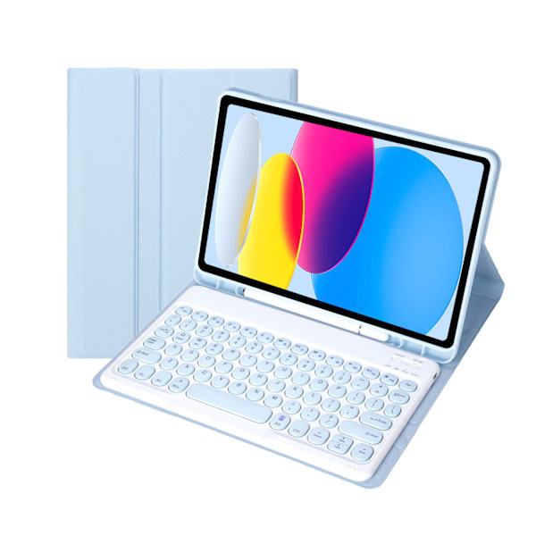 Näppäimistökuori Samsung Galaxy Tab A8 10.5 X205/X200:lle Irrotettava Bluetooth-näppäimistö Sininen