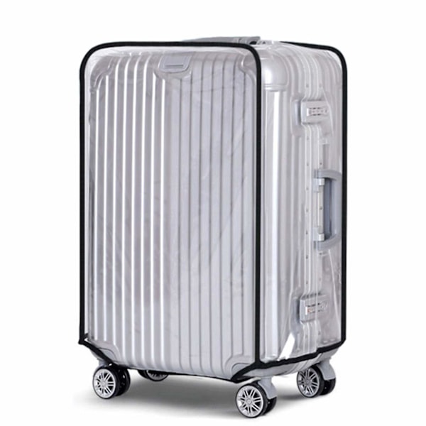 Travel Suitcase Luggage Cover, Clear PVC Luggage Cover, Waterproof, Dustproof and Anti-Scratch Protective Cover for Wheeled Bag, 22 Inch