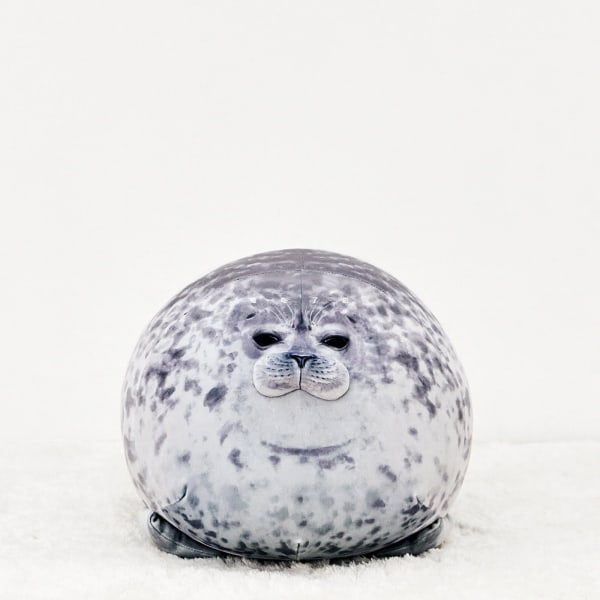 Chubby Seal -tyyny, täytetty puuvillainen pehmoeläinlelu söpö merilelu (13 tuumaa)