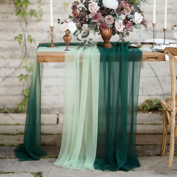 Hvid polyester bordløber 75x300 cm - Rektangulær dug til fest, bryllup, ferie og hverdagsmiddagsindretning Wit 75 cm x 300 cm