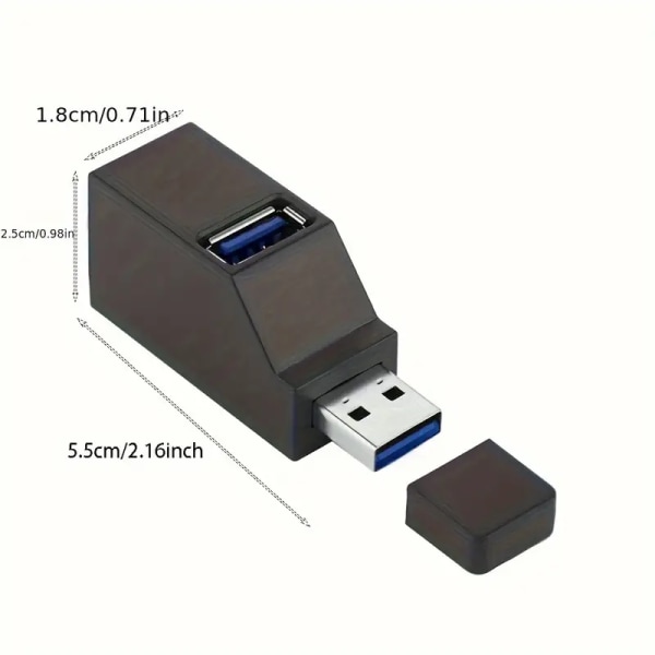 USB 3.0 HUB Adapter Extender Mini Splitter Box 1-3 Ports High Speed ​​USB 2.0