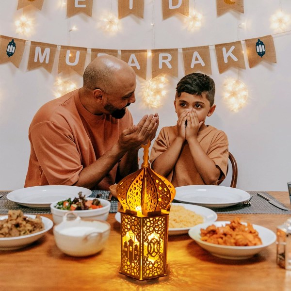 Ramadan-lyhtykoristelu Eid-käsityöt Ramadan-sisustus kotiin, akkukäyttöinen