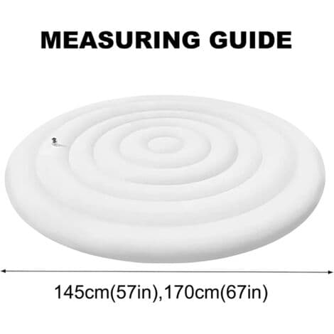 Round Spa Cover 145 cm - Thick and Durable PVC - Weather Resistant - Quick Inflation Valve