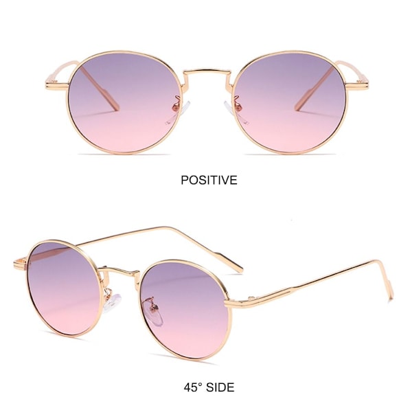 Runde solbriller til kvinder SOLBRILLE GULD-BRUN GULD-BRUN Gold-Brown Gold-Brown