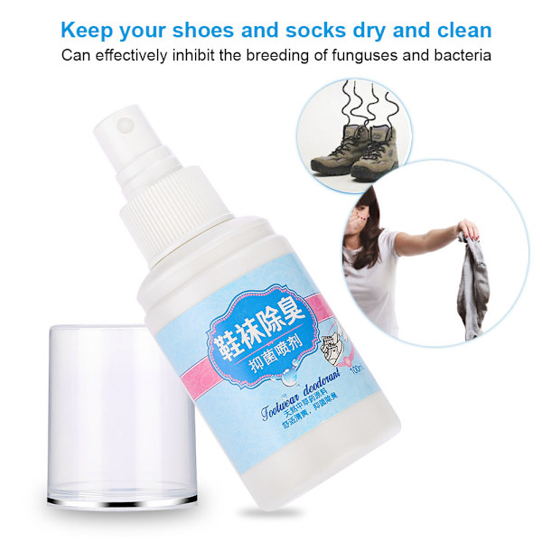 100ML/Flaske Sokker Sko Deodorant Spray Sko Lukt Friskere Sokker Lukt Fjerner Spray