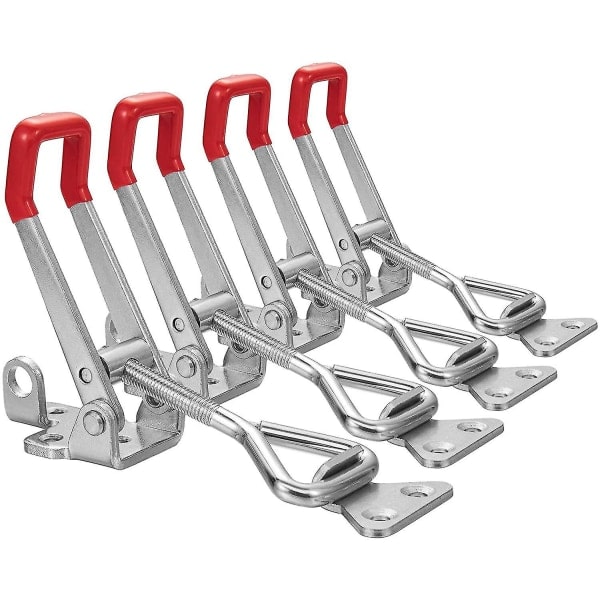 Tunga Justerbara Spännstiftklämmor med Låsningshål 660lbs (4-pack)