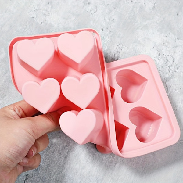 Hjerteformet silikone isterningeform, multi brug til chokolade budding gelé, Valentinsdag romantiske godbidder