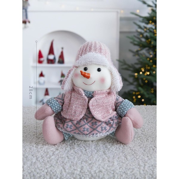 Juldocka Rosa Gammal Man Muppet Julgran Kreativ Snögubbe
