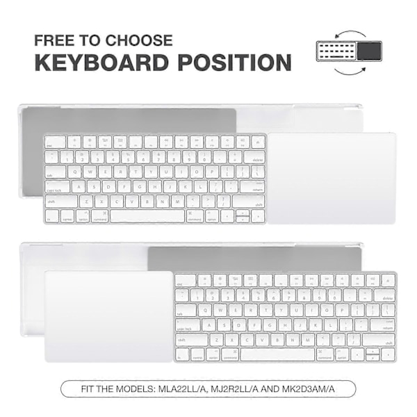 BESTAND Justerbart Skrivebordsstativ for Apple Magic Trackpad 2/3/Magic Keyboard 2/3